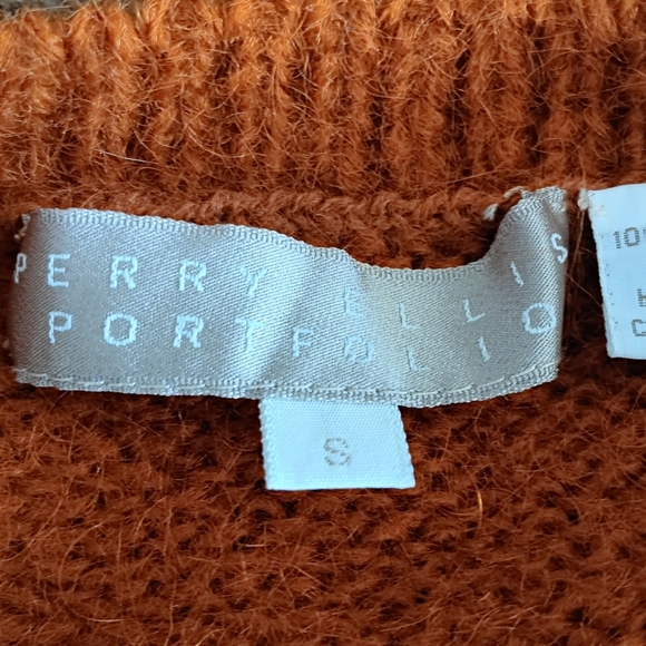 Perry Ellis VTG Fall Collection Colorful Vibrant Mohair Wool Jester Sweater RARE - Picture 7 of 9